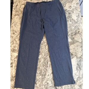 Under Armour Mens Golf Pants Size 38x32 Blue Flat Front Straight Fit UA Tech